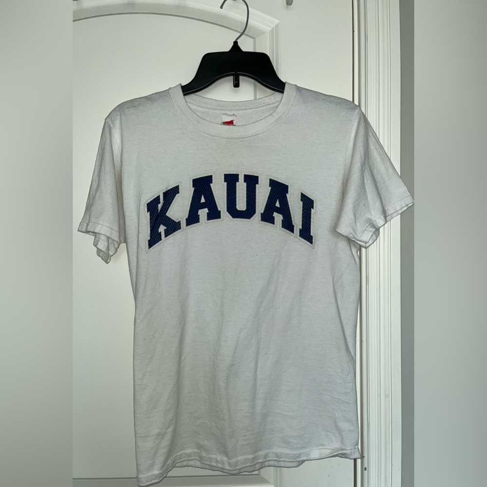 Hanes White Kauai T-shirt Small